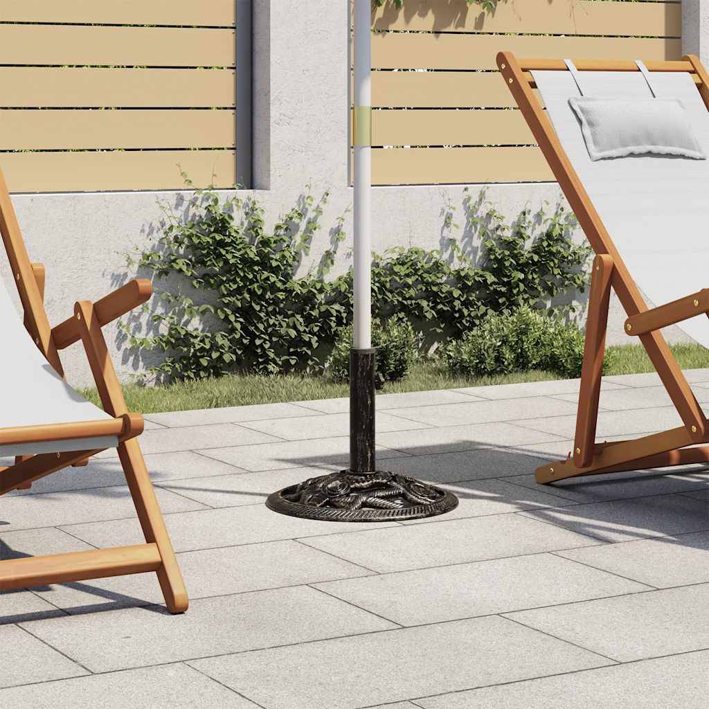 Vidaxl - Socle de parasol Noir et bronze 9 kg 40 cm Fonte vidaXL 47865
