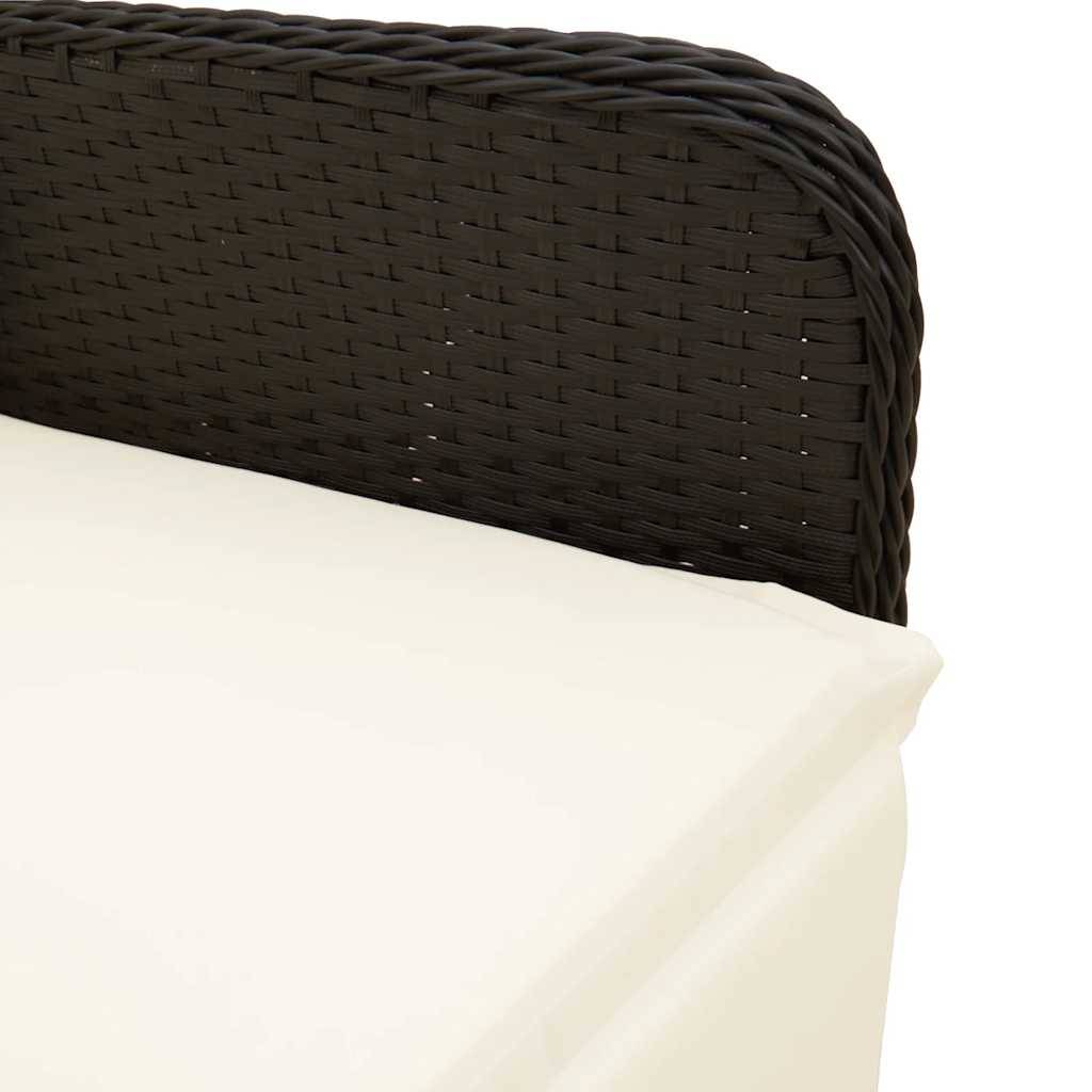 Salon de jardin 8 personnes résine tressée avec fauteuils inclinables Noir – ComfortXL Outdoor Living - Image 5