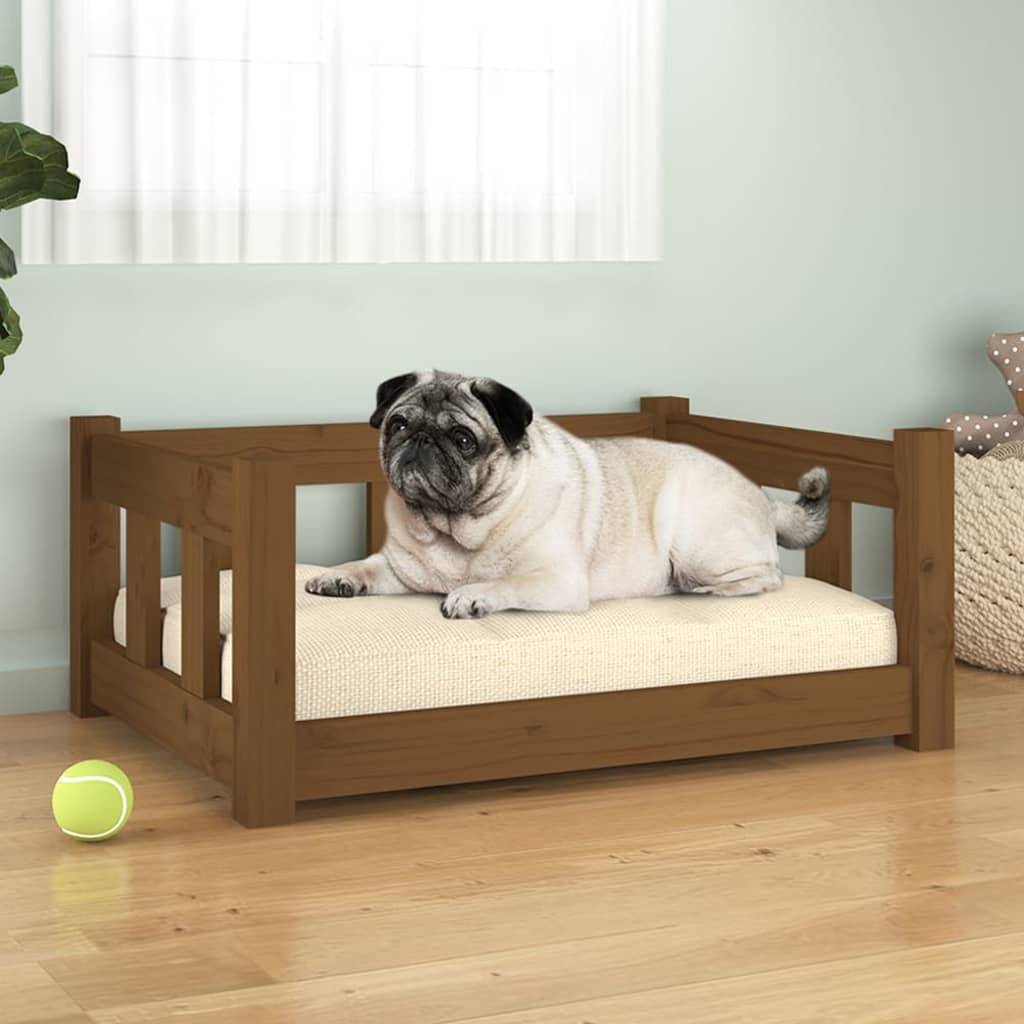 Vidaxl - Lit pour chien Marron miel 65,5x50,5x28 cm Bois de pin solide vidaXL 820190 - Imagen 1