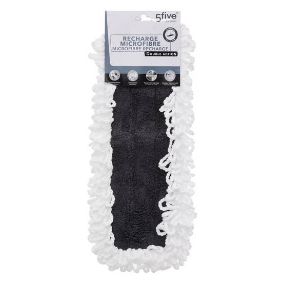 Serpillière Microfibre 2 en 1 "Chenille" 48cm Blanc - Image 2