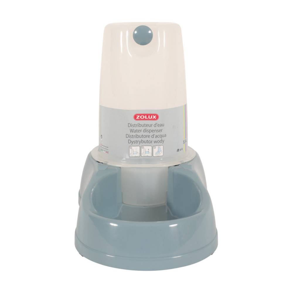 Dispensador de agua 6.5 litros, azul de plástico, para perro - Imagen 1