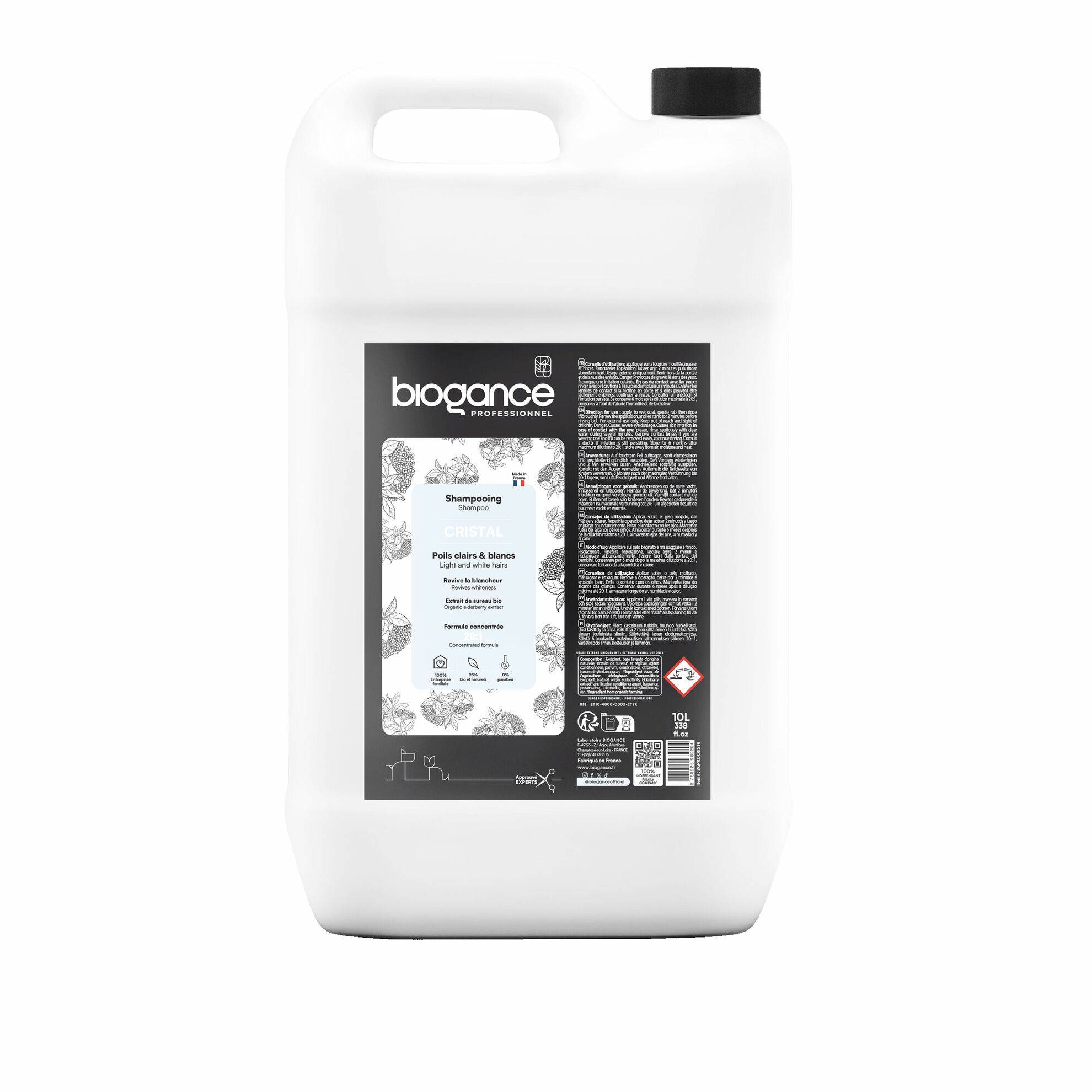 Biogance - Shampoing Cristal Blanc Biogance : 10 litres BIOGANCE