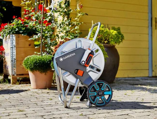 Gardena - Dévidoir métallique sur roues équipé CleverRoll M - 25 m de tuyau (5/8 pouce) - GARDENA - 18543-26 - Imagen 3