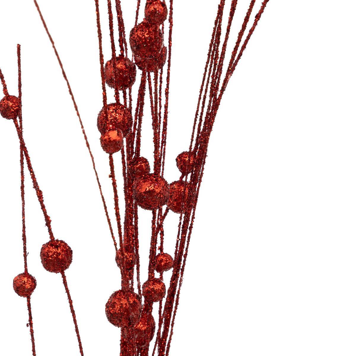 Fééric Lights & Christmas - Branche de roseau avec billes rouges 95cm - Atmosphera Créateur d'intérieur - Imagen 2