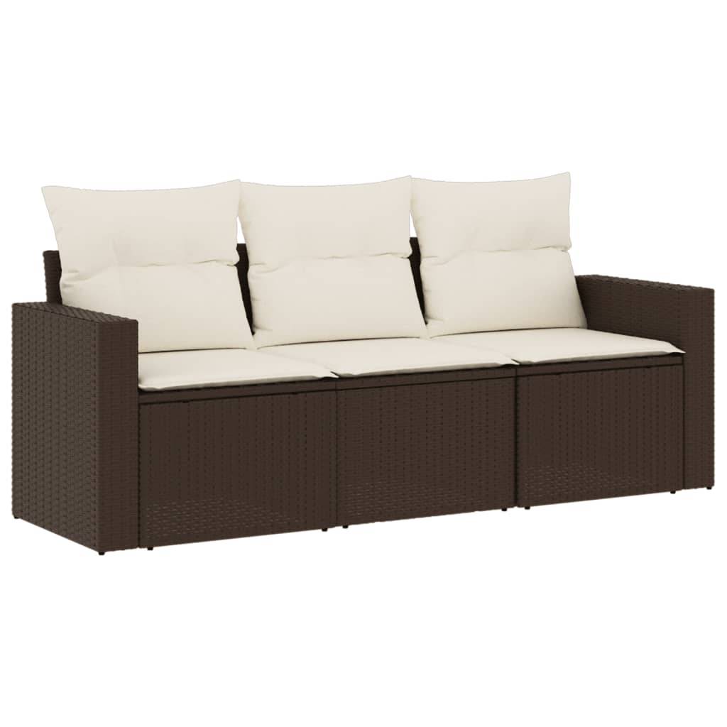 ComfortXL - Salon de jardin 3p résine tressée modulable pour balcon terrasse Marron – ComfortXL Outdoor Living - Image 2