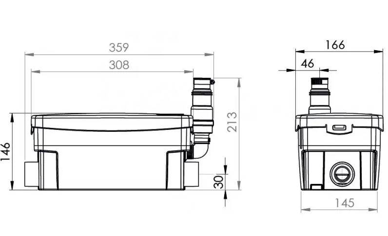 Pompe de relevage SANIDOUCHE + - SFA - D2UPSTD - Image 2
