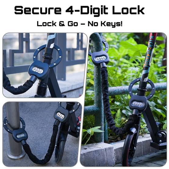 Antivol Trottinette électrique Antivol Trotinette Électrique à Code 4 Chiffres Sac 3L Étanche - Cadenas Solide Acier Silicone Antivol Trottinette électrique Antivol Trotinette Électrique à Code 4 Chiffres Sac 3L Étanche - Cadenas Solide Acier Silicone