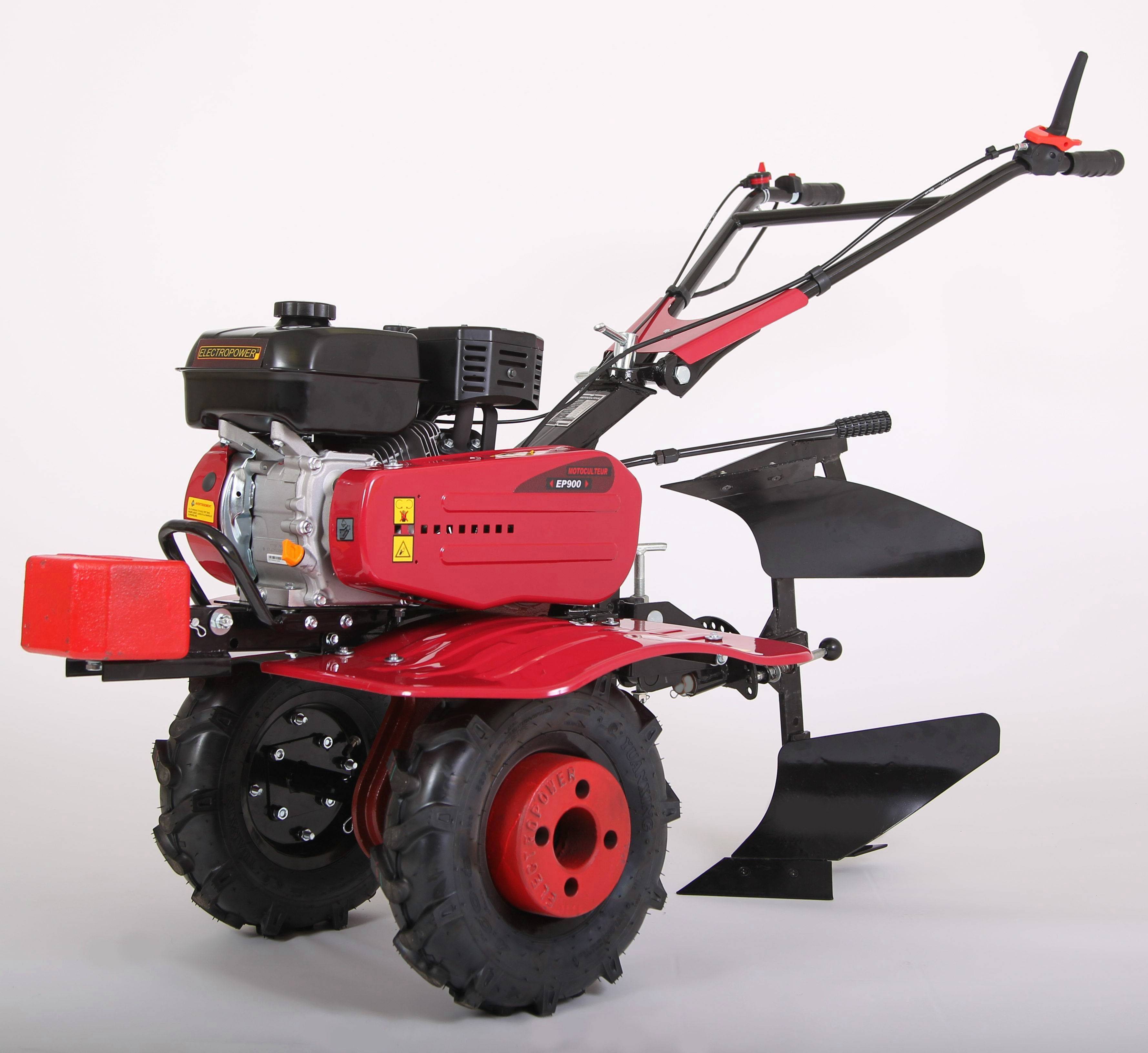 Motoculteur MEP900 7 CV avec charrue brabant et 8 fraises - Largeur de travail : 110 cm - Image 1