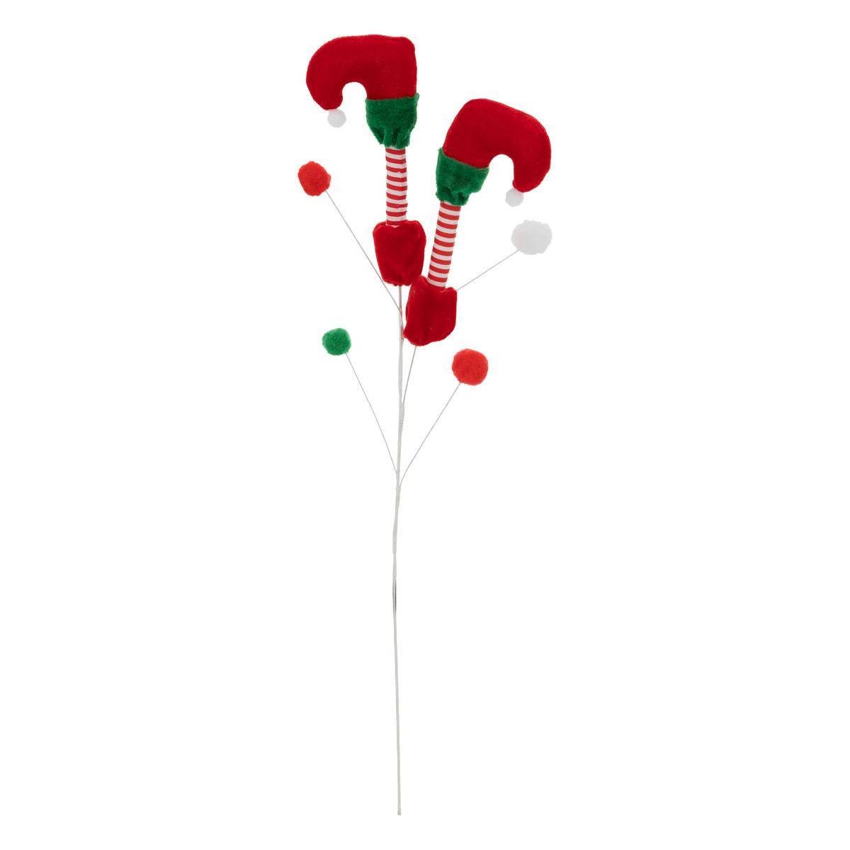 Feeric Christmas - Branche de Noël pieds de lutin H. 65 cm - Feeric Lights & Christmas - Image 1