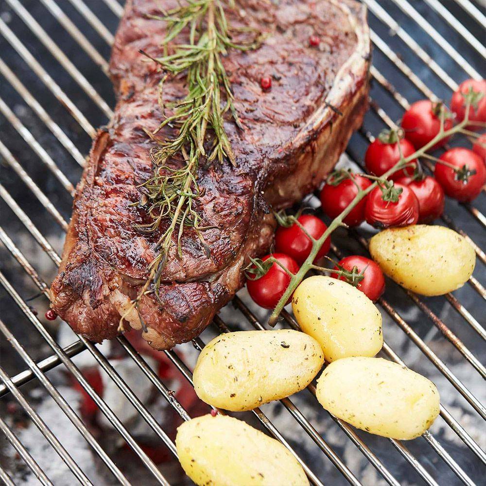 Barbecook - Grille de cuisson professionnelle rectangulaire - Chrome et bois - 58.5 x 40cm - Imagen 2