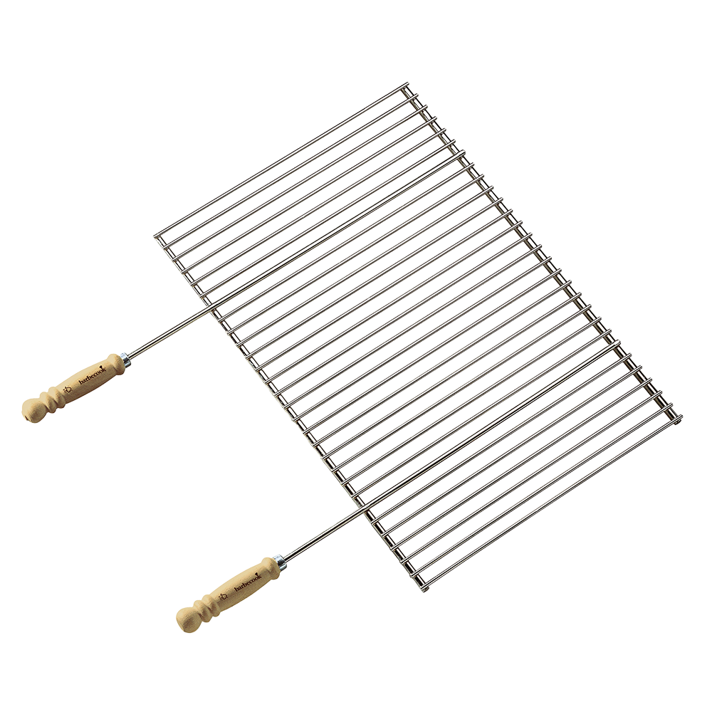 Barbecook - Grille de cuisson professionnelle rectangulaire - Chrome et bois - 58.5 x 40cm - Imagen 1