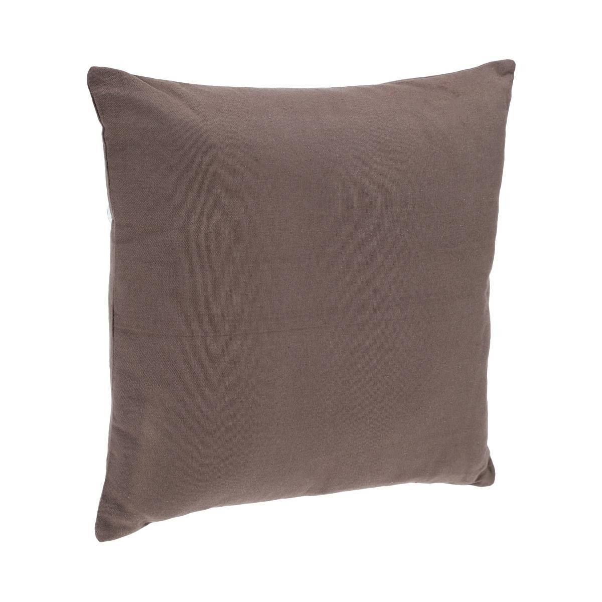 Atmosphera - Coussin déhoussable coton gris taupe 38x38cm - Atmosphera Créateur d'intérieur - Imagen 3