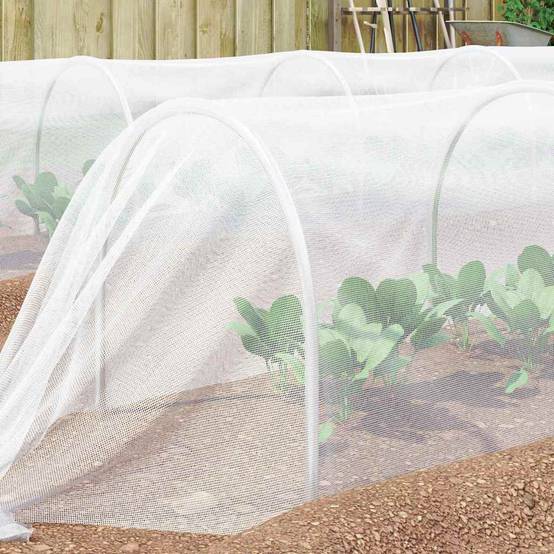 Filet Anti-insectes Polyéthylène pour Jardin Protection Cultures Blanc 2 x 5 m - ComfortXL Outdoor Living - Image 3