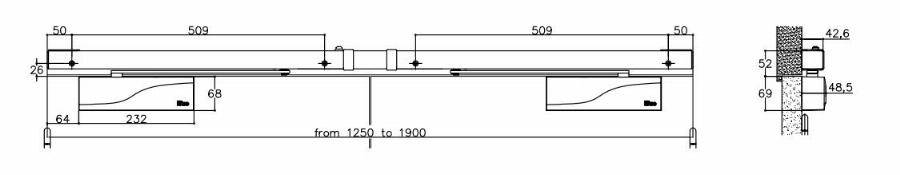 BCS 2000/2 ajustable 24/48V rupture CT.O/F - 2 Ferme-porte IS65 N°3 ISEO - 380310N3 - Imagen 2