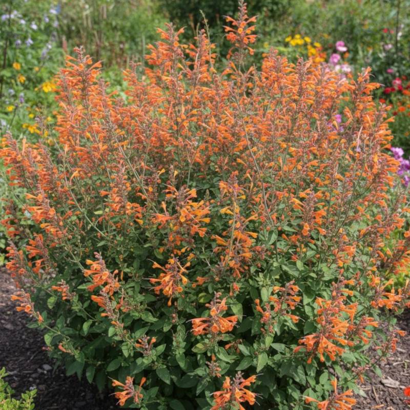 Agastache Tango à fleurs Orange - feuillage Semi-Persistant - Godet - 5/20 cm-  hauteur à maturité De 0,15 m à 0,50 m - Imagen 3