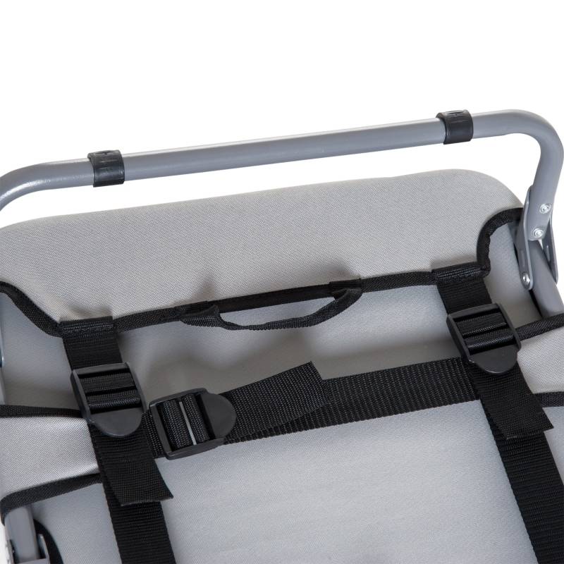 Lit de Camp Chien Surélevé Acier Pliable Petit Chien Chat Extérieur Gris 59x46cm - ComfortXL Pet Living - Image 8