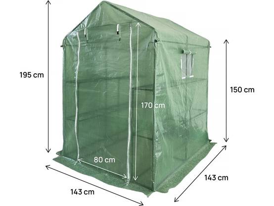 Serre Tomates De Jardin Avec étagères "lys" - 2.04 M² - 130g - Vert -habitat Et Jardin - Image 4