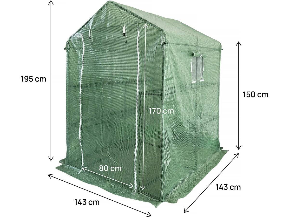 Serre Tomates De Jardin Avec étagères "lys" - 2.04 M² - 130g - Vert -habitat Et Jardin - Image 4