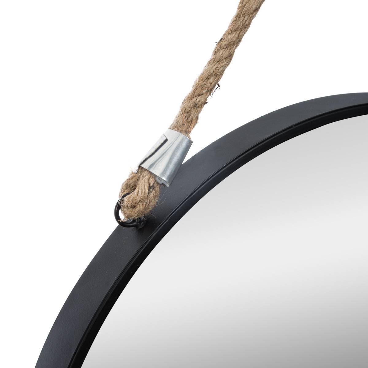Atmosphera - Miroir "Corde" métal noir D38cm - Atmosphera Créateur d'intérieur - Imagen 2