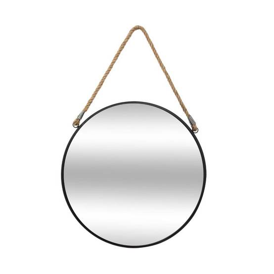 Atmosphera - Miroir "Corde" métal noir D38cm - Atmosphera Créateur d'intérieur - Image 1