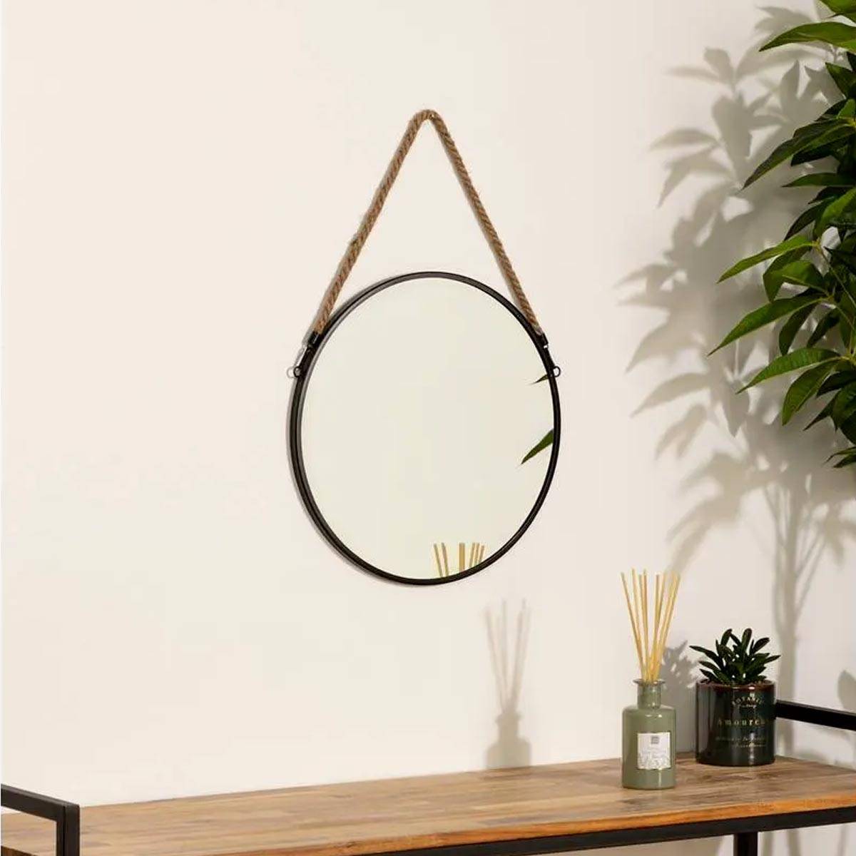 Atmosphera - Miroir "Corde" métal noir D38cm - Atmosphera Créateur d'intérieur - Imagen 3