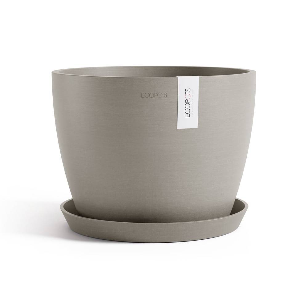 Ecopots - Pot Rond Stockholm 31 Taupe - Ø 31 x H. 23,3 cm - 12,9 L ECOPOTS - Imagen 3