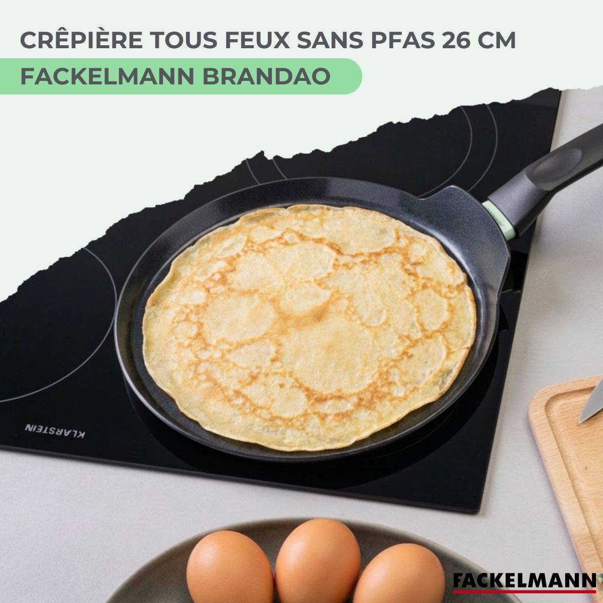 Set chandeleur crêpière 26 cm et 2 ustensiles Fackelmann Brandao - Image 3