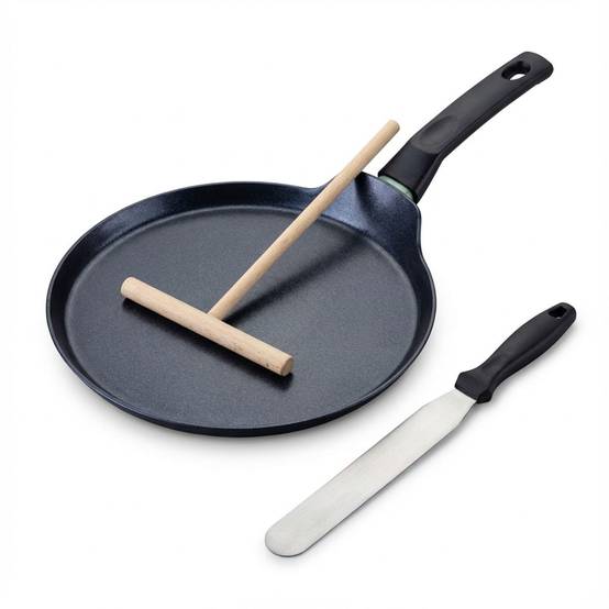 Set chandeleur crêpière 26 cm et 2 ustensiles Fackelmann Brandao - Image 1