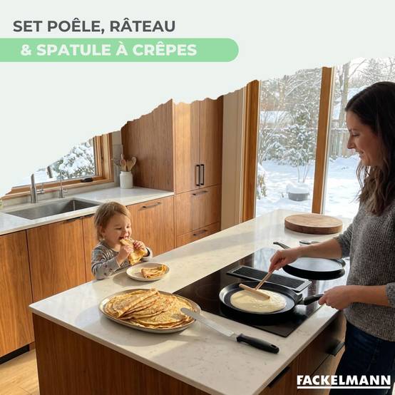 Set chandeleur crêpière 26 cm et 2 ustensiles Fackelmann Brandao - Image 2