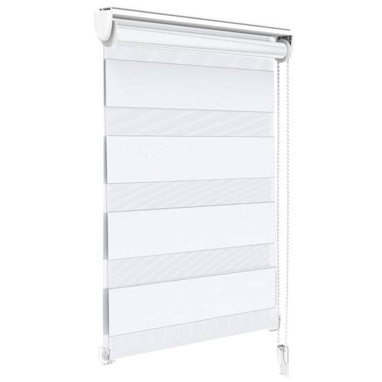 Vounot - Store enrouleur jour nuit double 80x150cm Blanc - Image 1