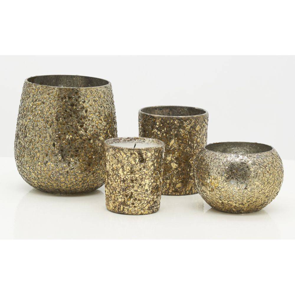 Aubry Gaspard - Bougie en verre doré (Lot de 6) - Imagen 4