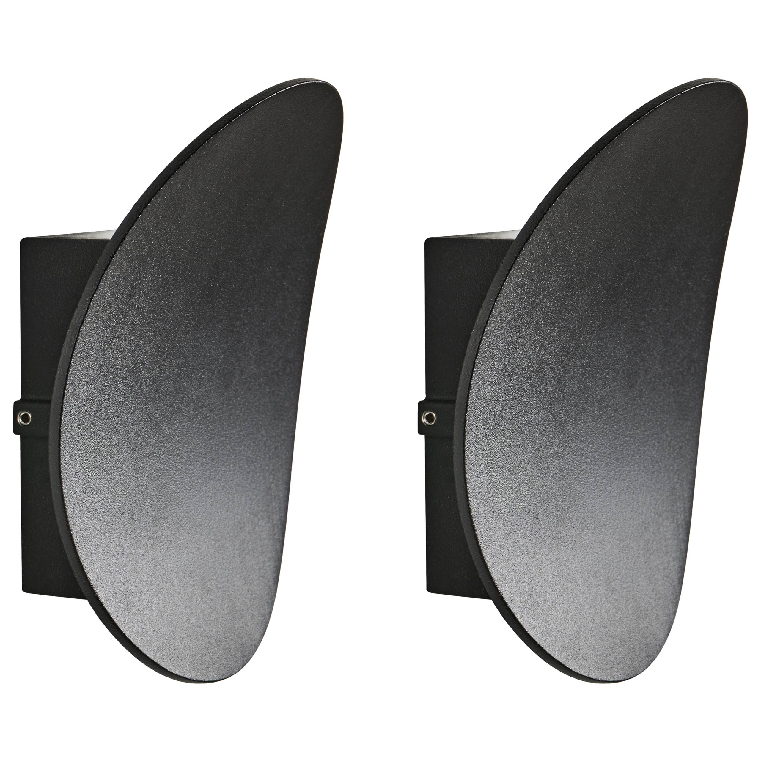 Beliani - Lampe murale pour l'extérieur Aluminium Noir MEUSSE - 17x8x18- Beliani - Image 2