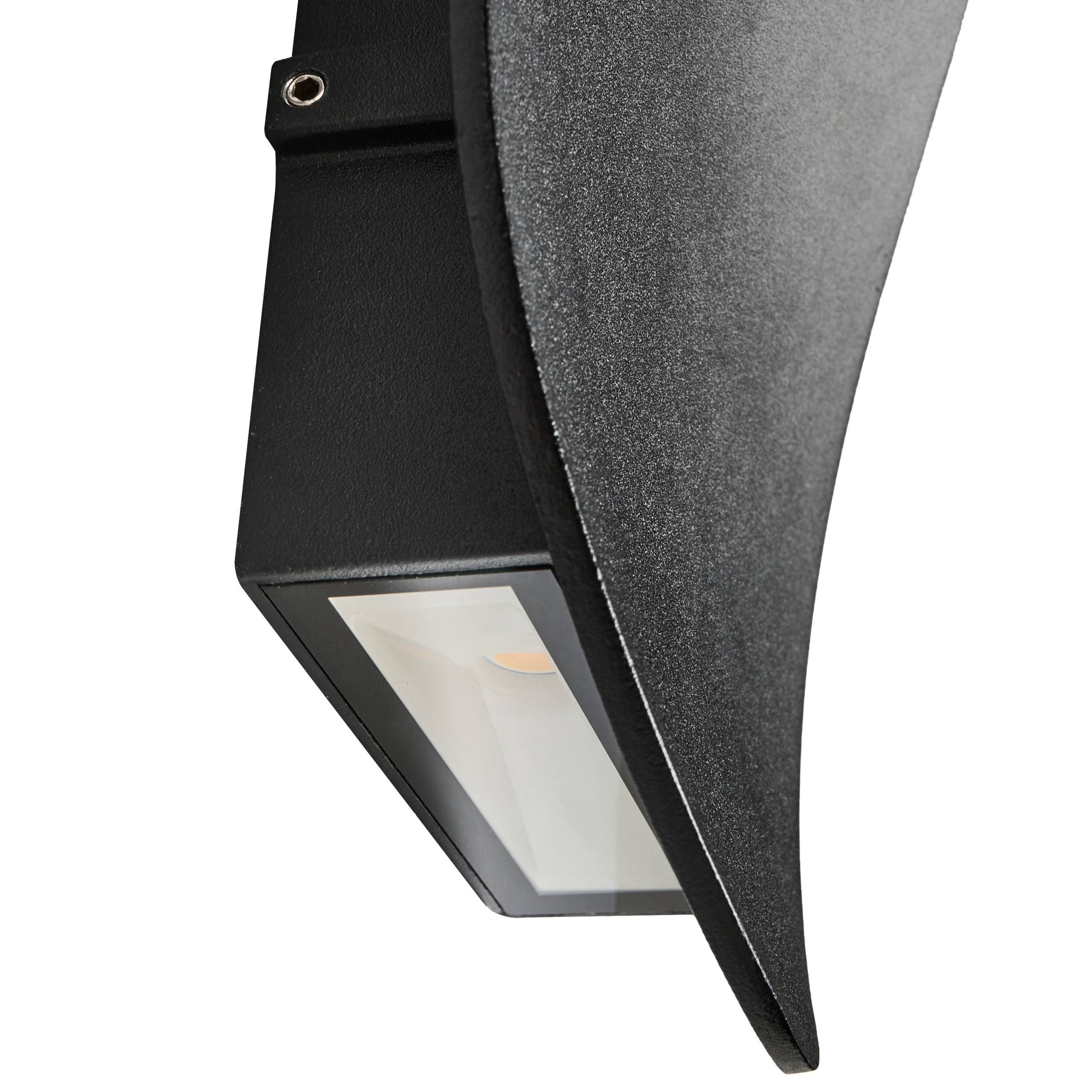 Beliani - Lampe murale pour l'extérieur Aluminium Noir MEUSSE - 17x8x18- Beliani - Image 7