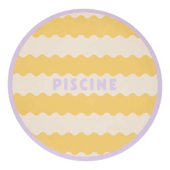 Set de table rond piscine - ATMOSPHERA - Polyester - Jaune - Image 1