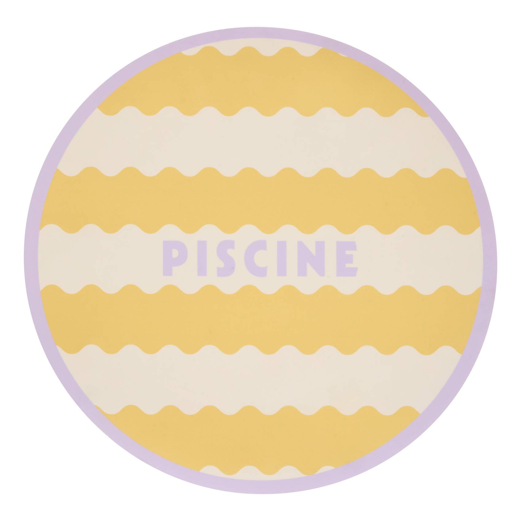 Set de table rond piscine - ATMOSPHERA - Polyester - Jaune - Image 1
