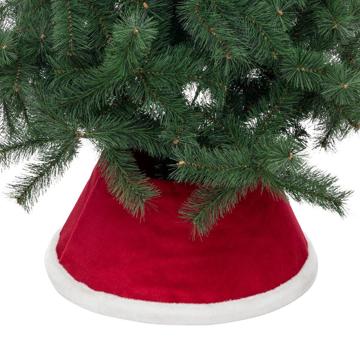 Atmosphera - Cache pied de sapin D.56cm rouge et blanc - Atmosphera Créateur d'intérieur - Image 2