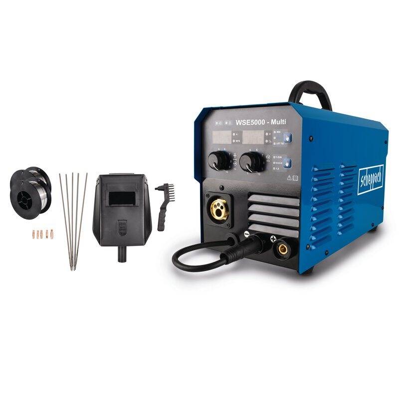 Scheppach - Poste à souder à fil fourré WSE5000-Multi - WIG/TIG - MIG/MAG - MMA - 120A - AMPS - 230V- Masque, Eletrodes et Buses incluses - SCHEPPACH - 5906609901 - Image 1