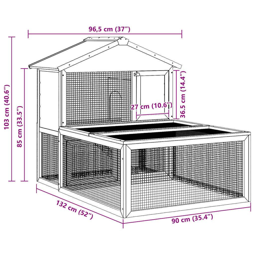 Vidaxl - Cage pour animaux Bois vidaXL 170346 - Imagen 3