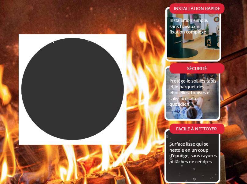 Le Marquier - Plaque De Sol Ronde Noire D74 cm - Image 4