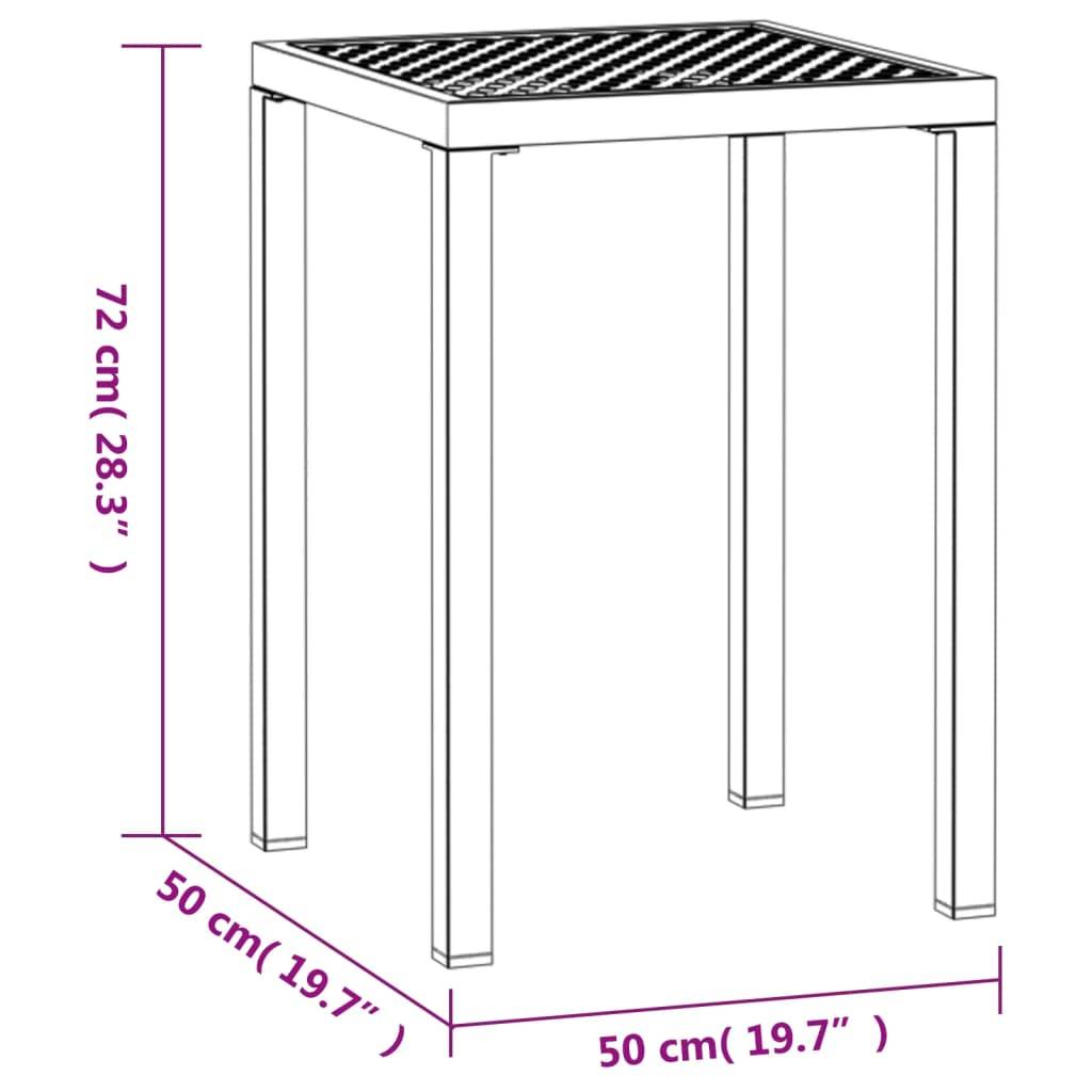 PANGIVO - Table de Jardin Anthracite 50 x 50 x 72 cm Acier - PANGIVO - Image 6
