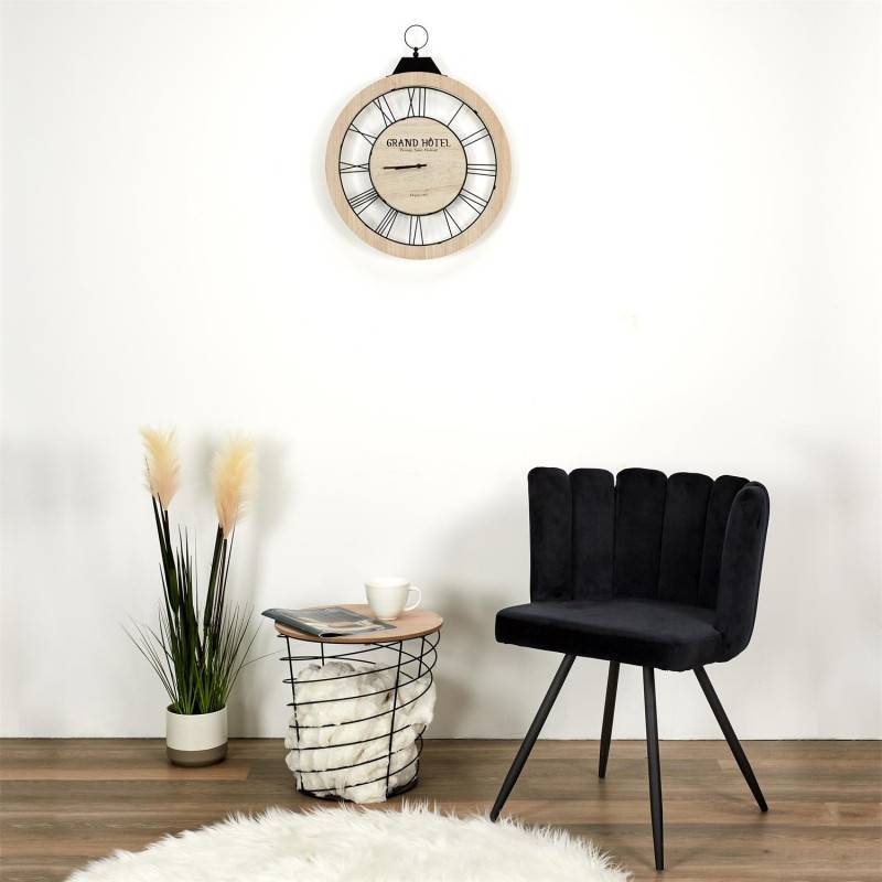 The Home Deco Factory - Chaise Ariel velours noir - Image 2