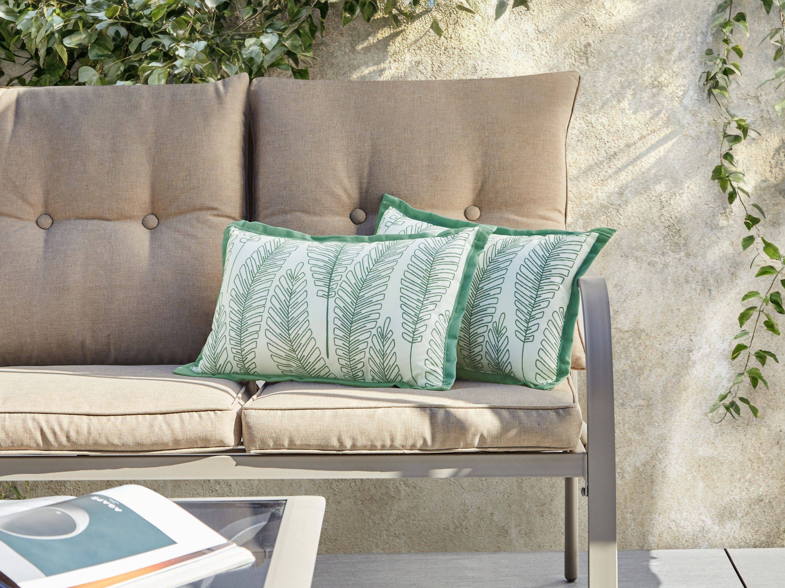 Beliani - Coussin d'extérieur Polyester Vert MEADOW - 30x50x12- Beliani - Image 1