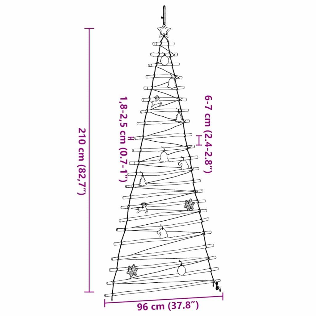 ComfortXL - Très Grand Sapin Mural en Bois Massif Lumineux LED pour Décoration de Fête 210 cm – ComfortXL Outdoor Living - Image 8