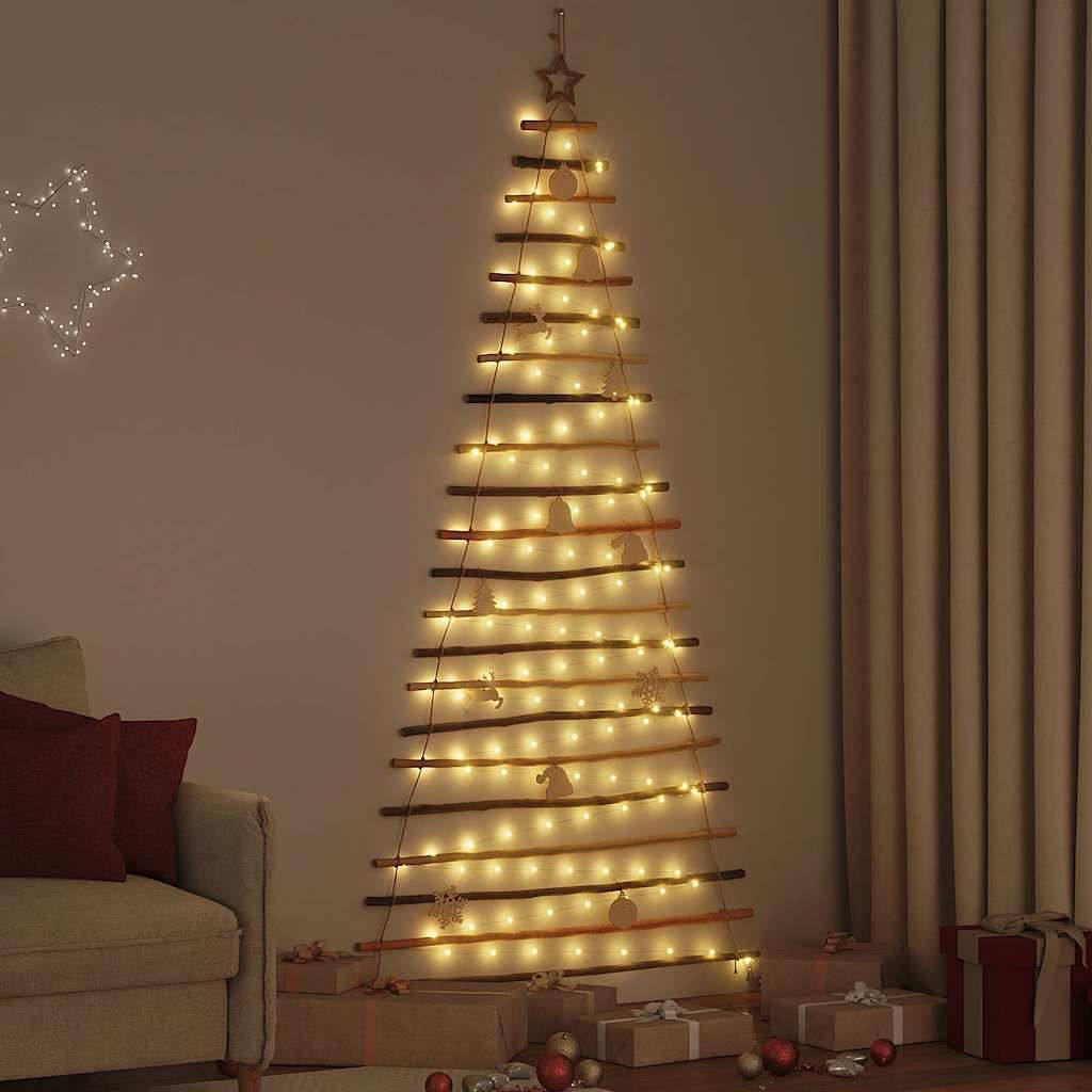 ComfortXL - Très Grand Sapin Mural en Bois Massif Lumineux LED pour Décoration de Fête 210 cm – ComfortXL Outdoor Living - Image 1