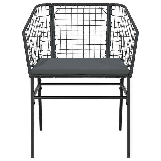 Salon de Jardin 8 Personnes Résine Tressée Grande Table Verre avec Coussins pour Famille Nombreuse Noir 200x100cm – ComfortXL Outdoor Living - Image 6
