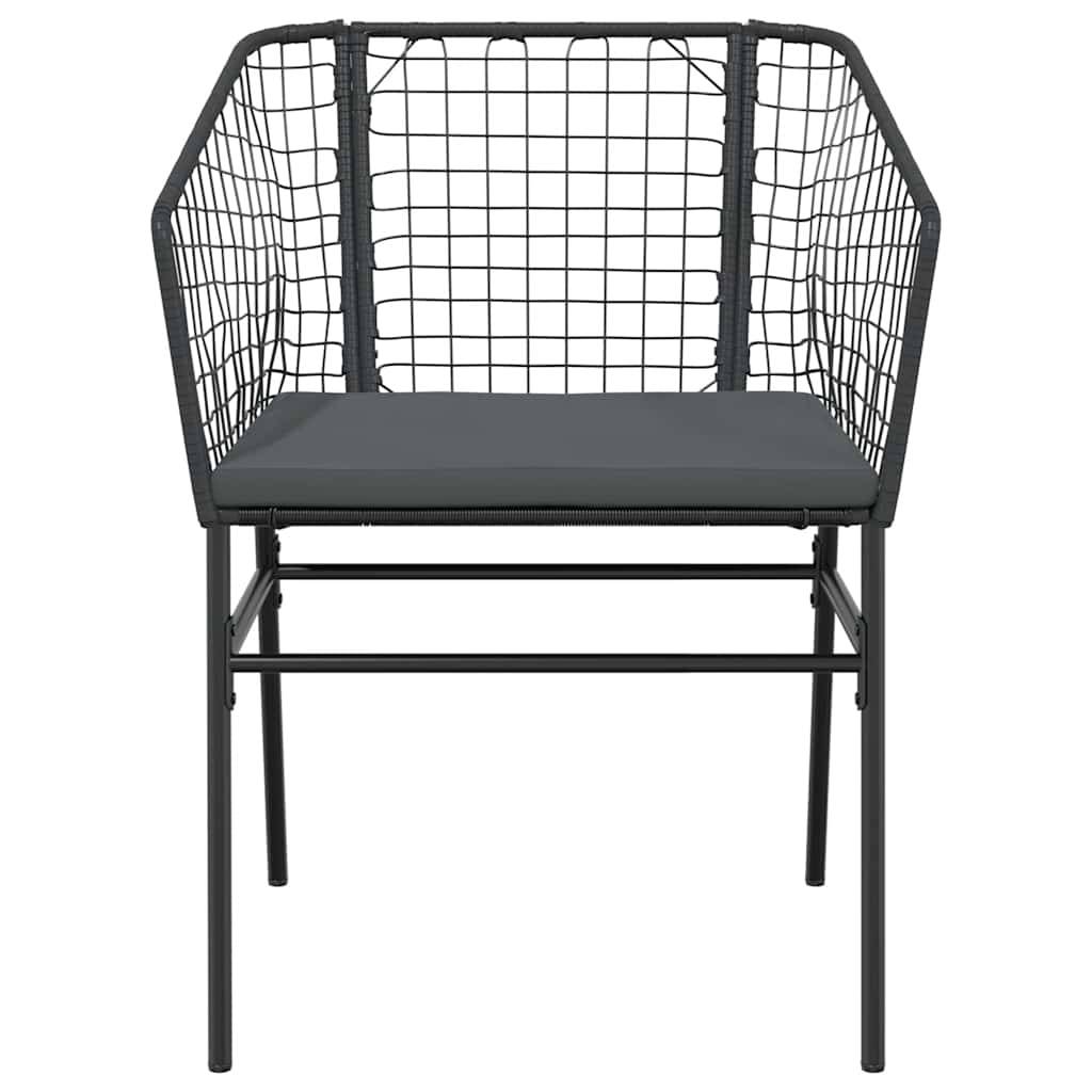 Salon de Jardin 8 Personnes Résine Tressée Grande Table Verre avec Coussins pour Famille Nombreuse Noir 200x100cm – ComfortXL Outdoor Living - Image 6