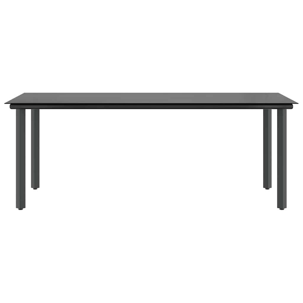 Salon de Jardin 8 Personnes Résine Tressée Grande Table Verre avec Coussins pour Famille Nombreuse Noir 200x100cm – ComfortXL Outdoor Living - Image 7