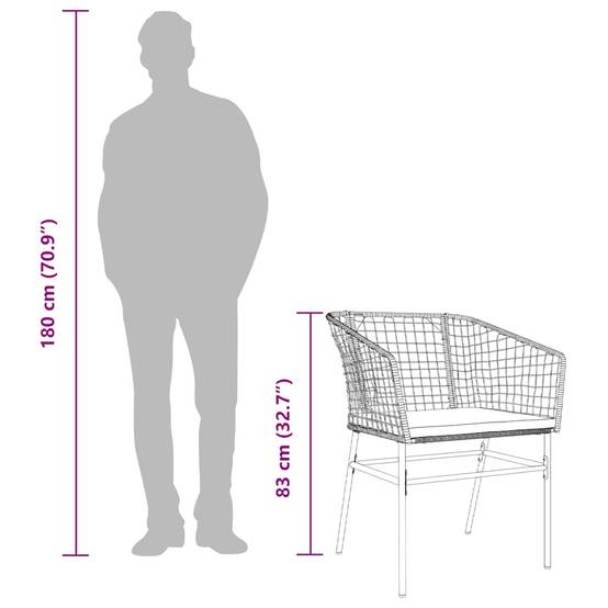 Salon de Jardin 8 Personnes Résine Tressée Grande Table Verre avec Coussins pour Famille Nombreuse Noir 200x100cm – ComfortXL Outdoor Living - Image 4