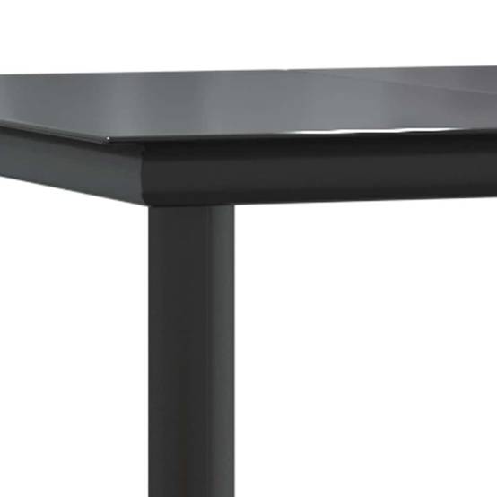 Salon de Jardin 8 Personnes Résine Tressée Grande Table Verre avec Coussins pour Famille Nombreuse Noir 200x100cm – ComfortXL Outdoor Living - Image 9