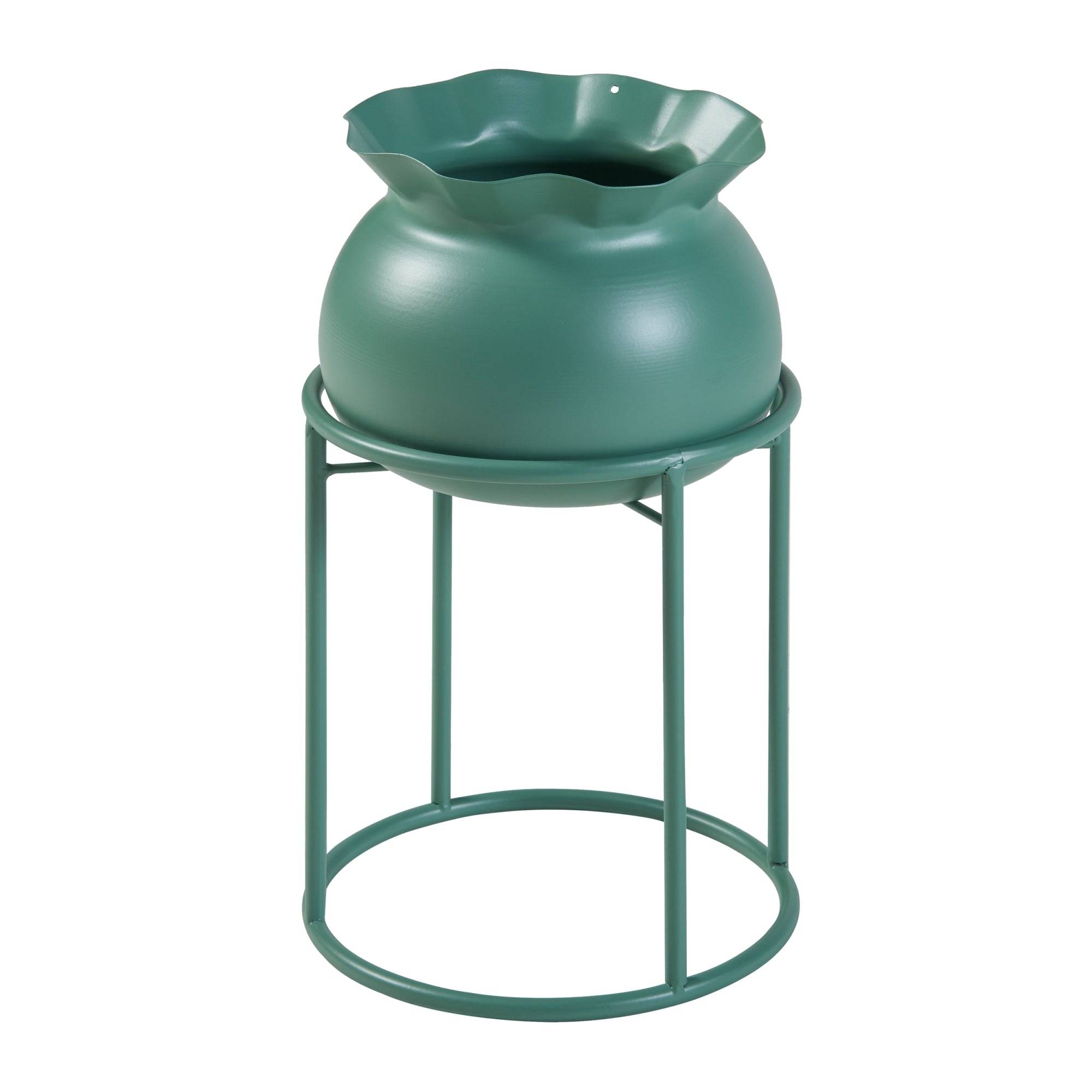 Porte-plantes style intemportel support 32 x 20 cm vert - Image 1